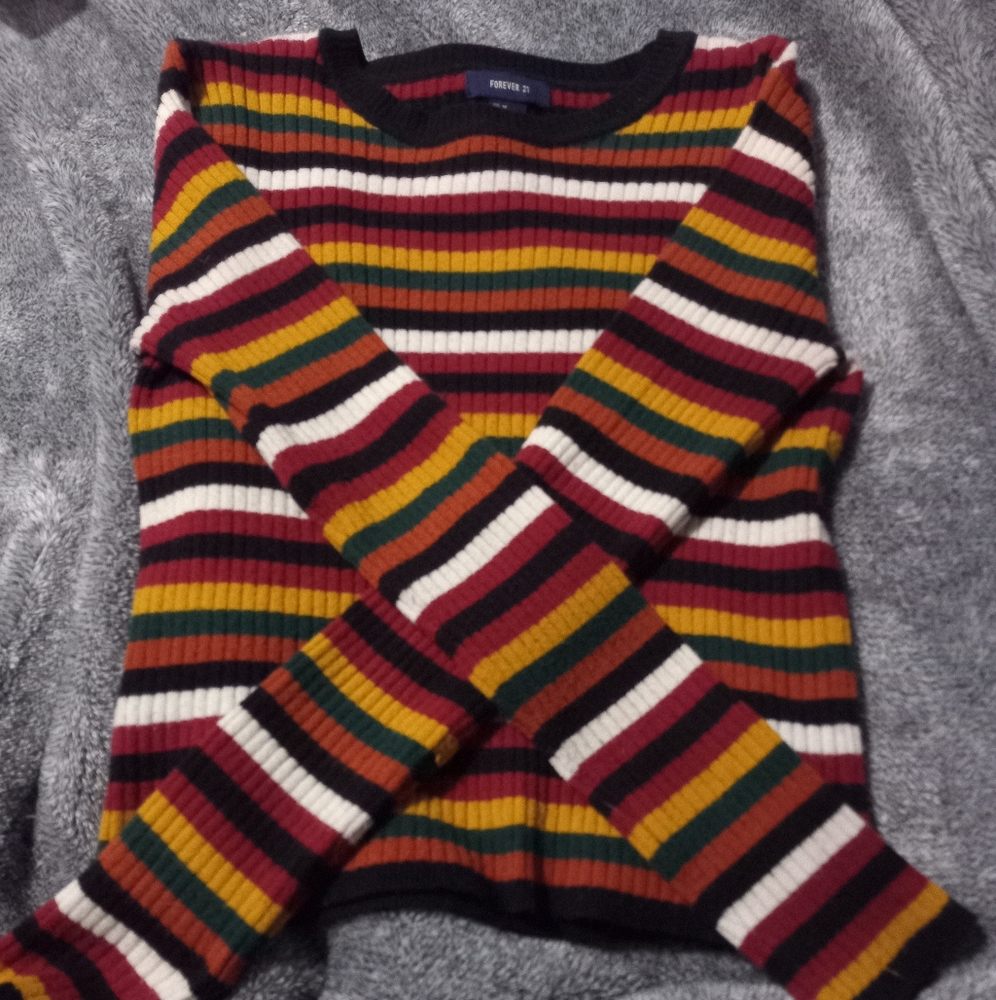 Forever21 striped cropped sweater!